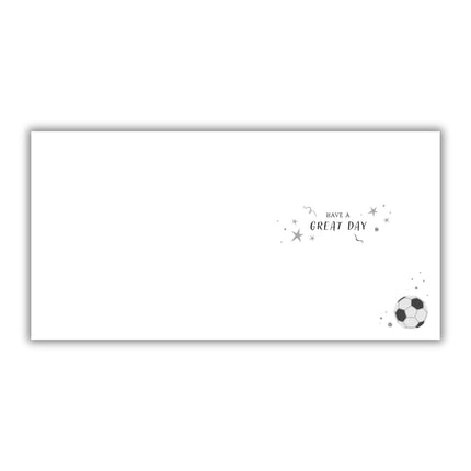 Birthday Card for Men - Contemporary Football Design - Embossed Foil Finish - Stylish Birthday Greeting Card with Envelope