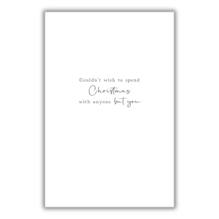 Christmas Card for Husband - Cute Festive Dogs in the Snow - Embossed Gold Foil Finish - Premium Greeting Card with Envelope