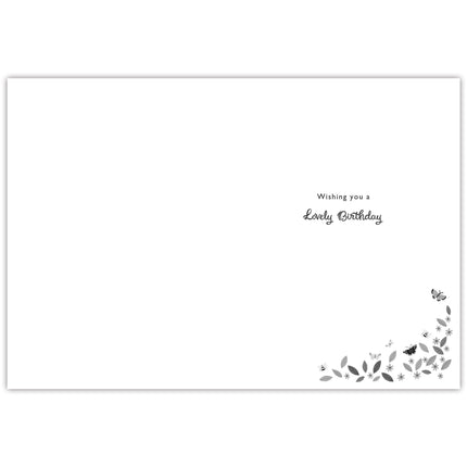 Birthday Card for Women - Lovely Gardening Design - Embossed Gold Foil Finish - Premium Greeting Card with Envelope