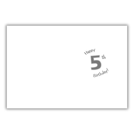 Unicorn 5th Birthday Card for Girls - Vibrant Rainbow Design - Embossed Foil Finish - Age 5 Birthday Greeting Card for Her