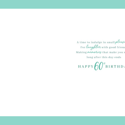 60th Birthday Card - Happy Birthday Card with Artistic Classic Car Scene - Birthday Card for Men