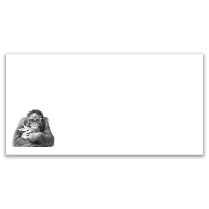 Funny Blank Card for Men - Orangutan & Hare - Witty Grey Hair Joke - Premium Greeting Card with Envelope - Suitable for Birthdays & Other Occasions