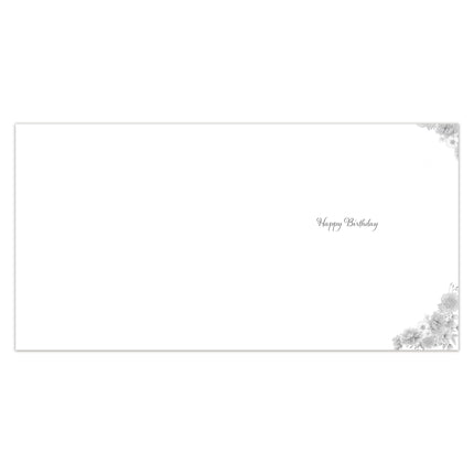 Birthday Card for Women - Pretty Floral Butterfly Design - Premium Embossed Rose Gold Foil Finish - Happy Birthday Greeting Card with Envelope