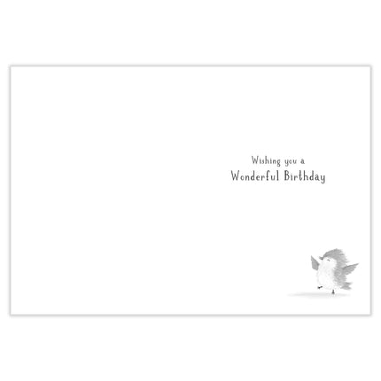 Birthday Card for Men or Women - Cute Bird & Balloon Design - 3D Embellishment, Embossed Gold Foil Finish - Premium Greeting Card with Envelope