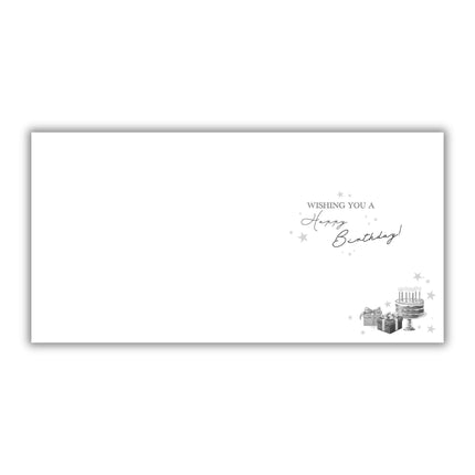 Birthday Card for Men - Stylish Cake & Wine Design - Premium Birthday Greeting Card with Envelope