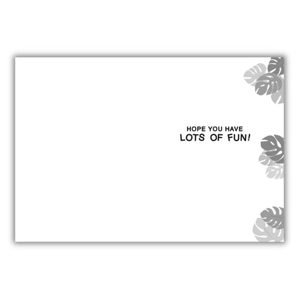 First Day of School Good Luck Card - Good Luck Card for Children with Illustrated Jungle Animals Design and an Embossed Foil Finish