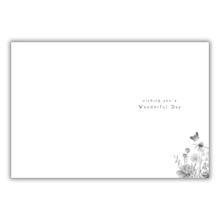 Birthday Card for Women - Pretty Floral and Butterfly Design - Vibrant Birthday Greeting Card with Envelope