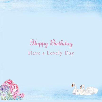 3D Pop Up Birthday Card for Her, Elegant Swans Design