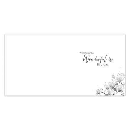 Birthday Card for Women - Elegant Floral Balloons & Butterflies - Premium Greeting Card with Envelope - Eco-Friendly & Recyclable