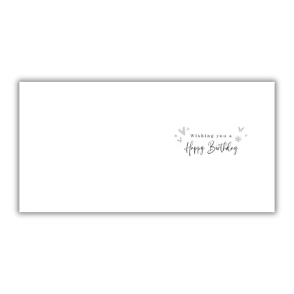 Birthday Card for Women - Pretty Flowers & Hot Air Balloon Design - Embossed Gold Foil Finish - Premium Birthday Greeting Card with Envelope for Her