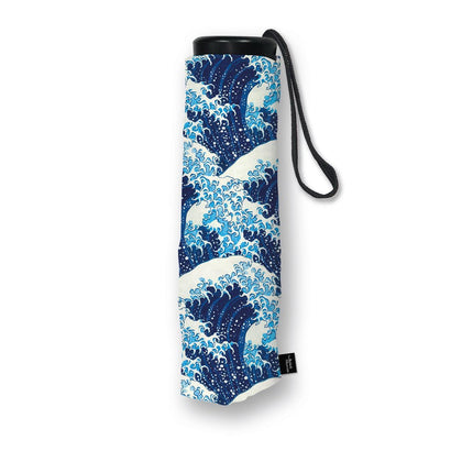 Umbrella & Matching Sleeve with Zip - Katsushika Hokusai 'The Great Wave' Design - Lightweight & Reinforced