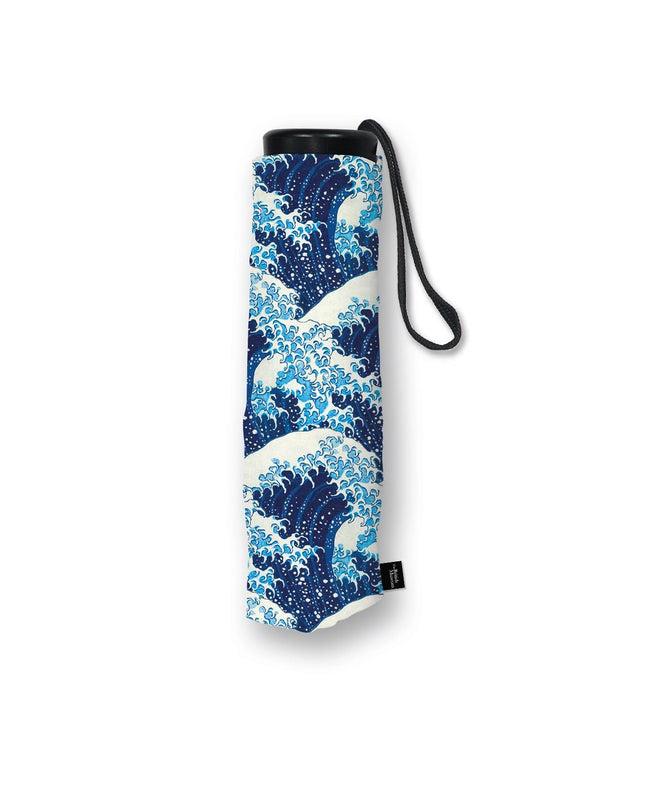 Umbrella & Matching Sleeve with Zip - Katsushika Hokusai 'The Great Wave' Design - Lightweight & Reinforced