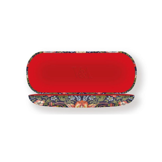 Hard Shell Glasses Case - William Morris Strawberry Thief Design - Luxury Reading Accessory