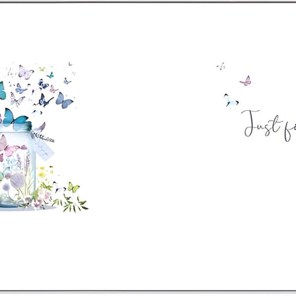 Birthday Card for Women – Butterfly Jar Design