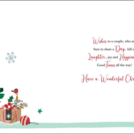 Brother and Sister-in-Law Christmas Card - Cosy Festive Lounge - Contemporary Artistic Festive Design - Special Finishes and Illustrated Insert Leaf - Made in the UK