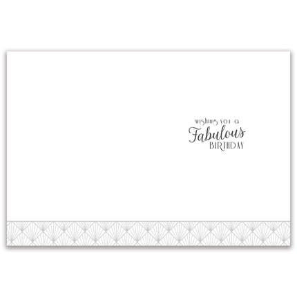 Birthday Card for Women - Glamorous Art Deco Design - Embossed Gold Foil Finish - Premium Greeting Card with Envelope