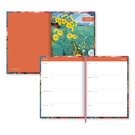 2027 A6 Pocket Diary - Week to View - Country Garden Design by Annie Soudain