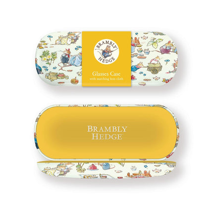 Hard Shell Glasses Case - Spring Picnic by Jill Barklem - Brambly Hedge Cute Woodland Mice - Luxury Reading Accessory