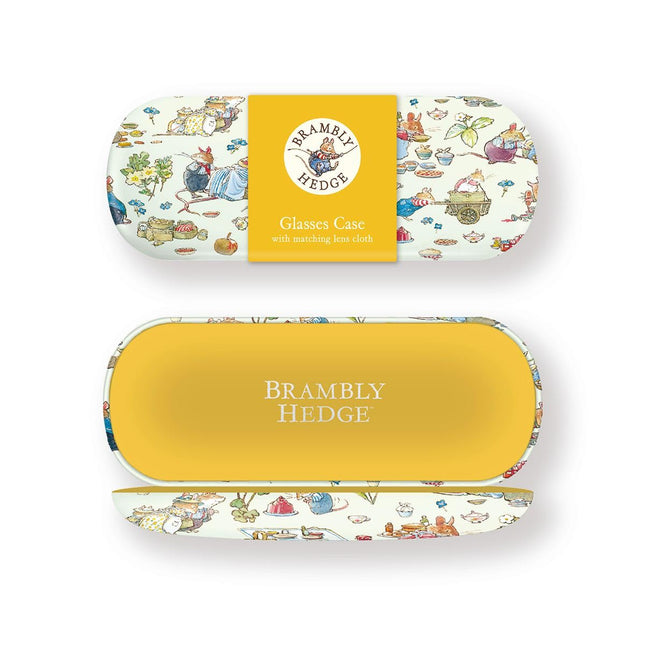 Hard Shell Glasses Case - Spring Picnic by Jill Barklem - Brambly Hedge Cute Woodland Mice - Luxury Reading Accessory