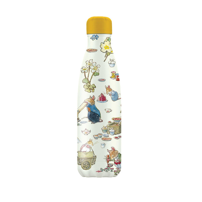 Insulated Drinks Bottle - Brambly Hedge 'Spring Picnic' - Artistic Illustration Design - 500ml Stainless Steel Re-Usable Water Bottle