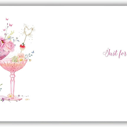 Birthday Card for Her – Floral Cocktails Design