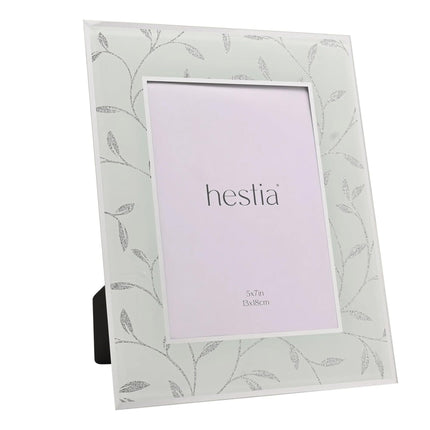 Widdop & Co. Photo Frame 5x7 Inch, Glitter Leaf Design