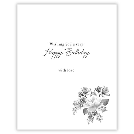 Mum Birthday Card - Happy Birthday Card with Floral Birds Design - Birthday Card for Women