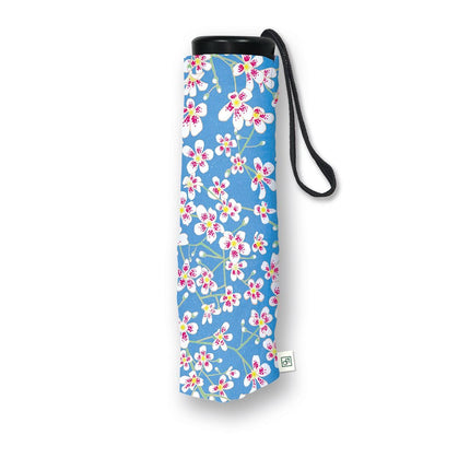 Umbrella & Matching Sleeve with Zip - Emily Burningham 'Saxifrage' Floral Design - Lightweight & Reinforced