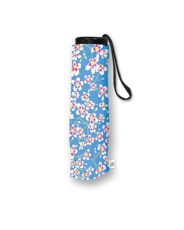 Umbrella & Matching Sleeve with Zip - Emily Burningham 'Saxifrage' Floral Design - Lightweight & Reinforced