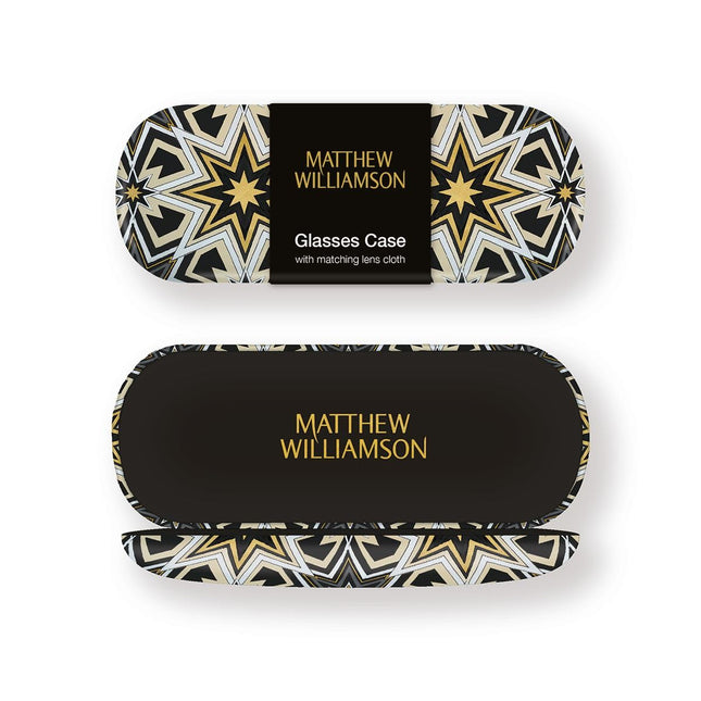 Hard Shell Glasses Case - Matthew Williamson Stars Design - Luxury Reading Accessory