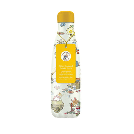 Insulated Drinks Bottle - Brambly Hedge 'Spring Picnic' - Artistic Illustration Design - 500ml Stainless Steel Re-Usable Water Bottle