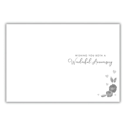 Special Niece and Husband Anniversary Card - Happy Anniversary Card with Contemporary Floral Cocktail Design - Anniversary Card for a Special Couple