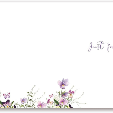 Birthday Card for Her – Floral Butterfly 'Birthday Wishes' Design
