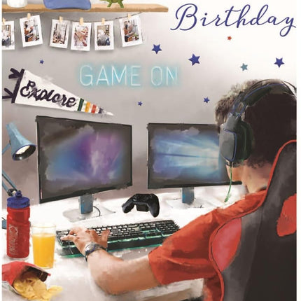 Birthday Card for Grandson – Gaming Design