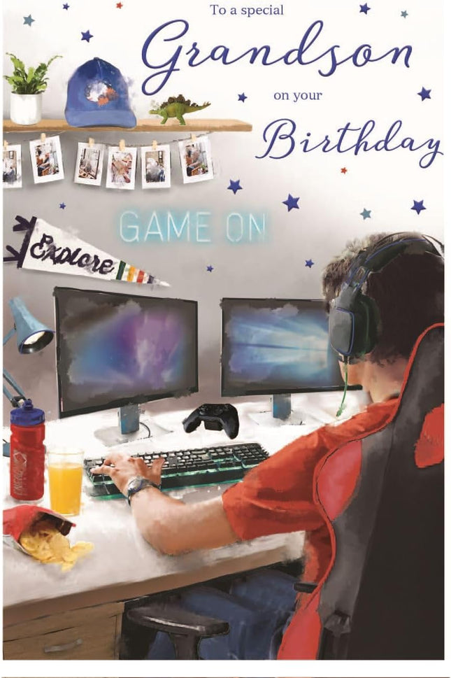 Birthday Card for Grandson – Gaming Design