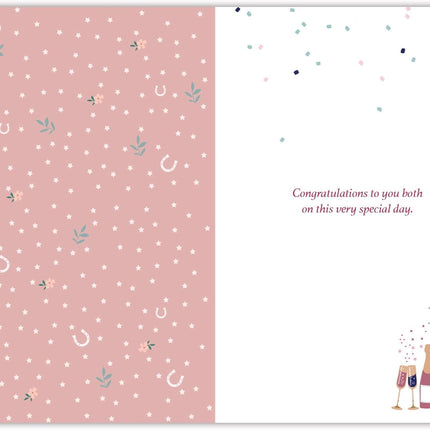 Congratulations Wedding Card – Champagne & Confetti Foil Design (Married in 2026)