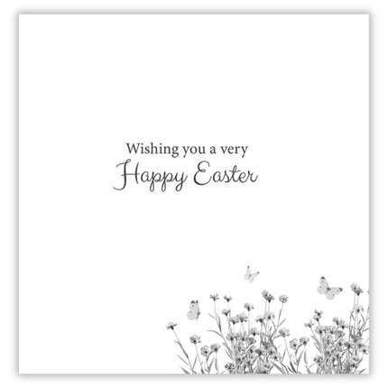 Cute Easter Greeting Cards Pack of 6 - Happy Easter Cards with 2 Assorted Designs - Rabbit, Hedgehog and Chicks - General Multipack for Family, Friends and Children - 127 x 127mm