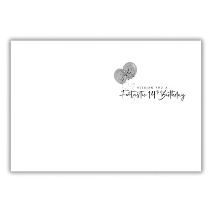 Girls 14th Birthday Card - Age 14 - Balloons and Bunting Design - Made in the UK - Eco-Friendly