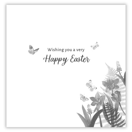 Easter Greeting Cards Pack of 6 - Happy Easter Cards with 2 Assorted Spring Flowers Designs - Daffodils and Tulips - General Multipack for Family and Friends - 127 x 127mm