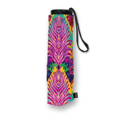 Umbrella & Matching Sleeve with Zip - Matthew Williamson 'Peacock Ikat' Design - Lightweight & Reinforced
