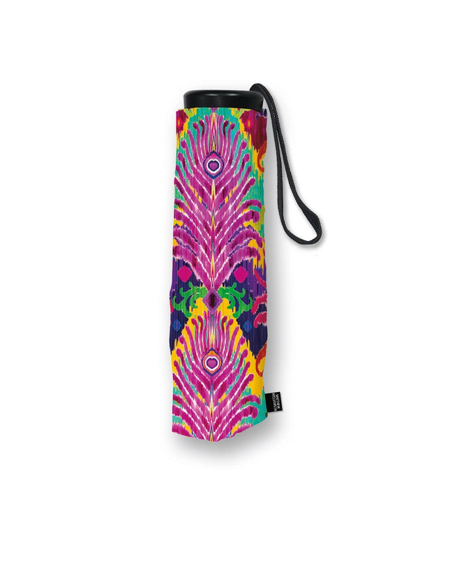 Umbrella & Matching Sleeve with Zip - Matthew Williamson 'Peacock Ikat' Design - Lightweight & Reinforced