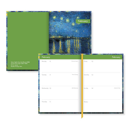 2027 A5 Desk Diary - Week to View - Classic Art