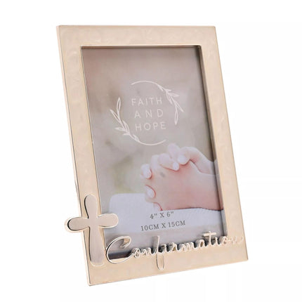 Widdop & Co. Confirmation Day 6x4'' Photo Frame - Religious Keepsake Silver Plated Picture Frame - Confirmation & Religious Gift for Boys and Girls