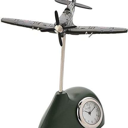 Miniature Spitfire Clock Airplane Model Air Force Aircraft