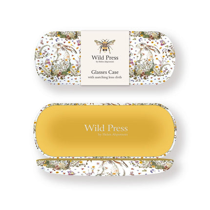 Hard Shell Glasses Case - Wildflower Hare by Helen Ahpornsiri - Luxury Reading Accessory