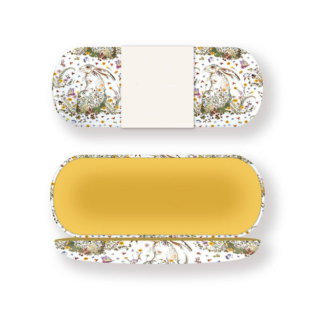 Hard Shell Glasses Case - Wildflower Hare by Helen Ahpornsiri - Luxury Reading Accessory