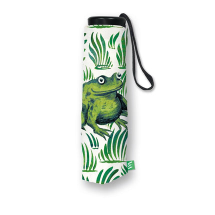 Umbrella & Matching Sleeve with Zip - William De Morgan 'Stork and Frog' Design - Lightweight & Reinforced