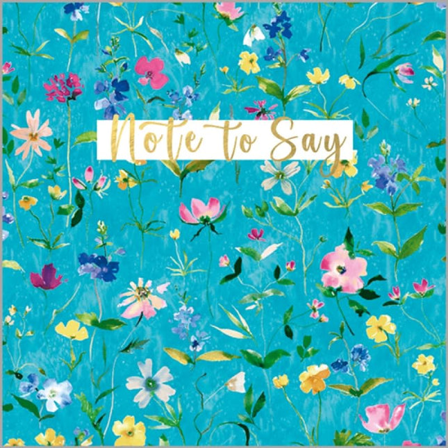 Blank Notecards Pack of 6, Pretty Floral Design