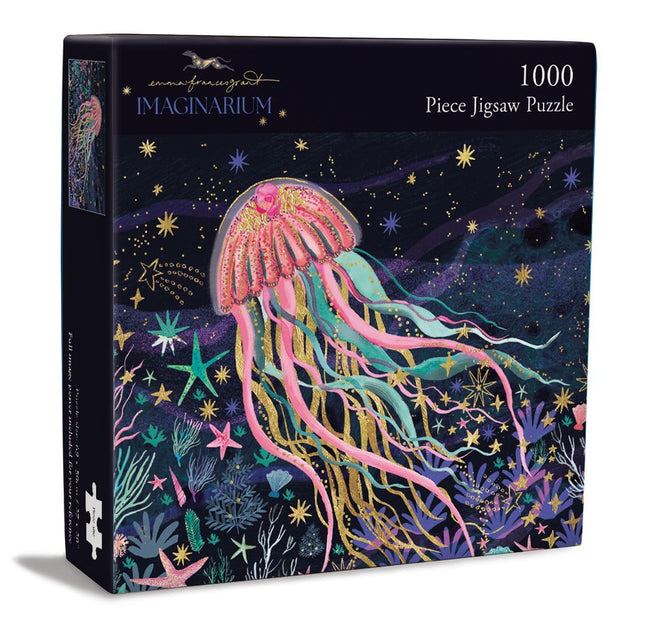 Jellyfish Jigsaw Puzzle - 1000 Piece Puzzles for Adults - Beautiful Illustrated Design by Emma Frances Grant - Gift for Animal & Nature Lovers