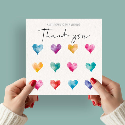 Thank You Card - Premium Thank You Greeting Card with Envelope - Suitable for Teacher, Wedding, Appreciation, Friend or Any Occasion - Blank Inside - Eco-Friendly Recyclable Card
